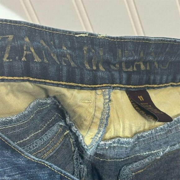 Zana Di Jeans Women’s Size 11 Bootcut Mid Rise Stretch Dark Wash Y2K Stitching - Picture 7 of 7
